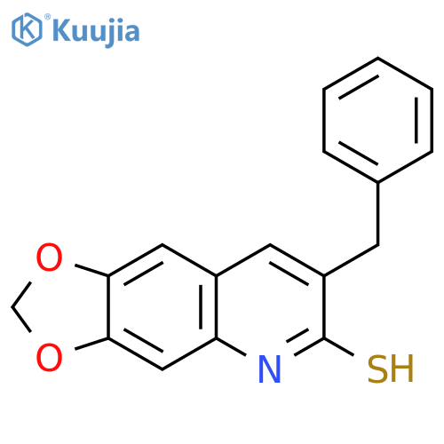 7-Benzyl-[1,3]dioxolo[4,5-g]quinoline-6-thiol structure