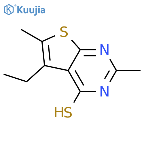 5-Ethyl-2,6-dimethyl-thieno[2,3-d]pyrimidine-4-thiol structure