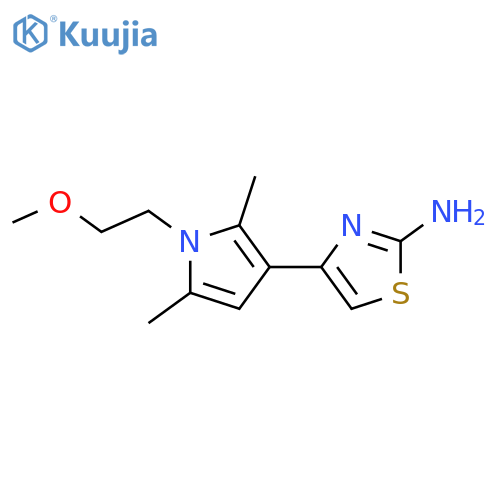 4-1-(2-Methoxy-ethyl)-2,5-dimethyl-1H-pyrrol-3-yl-thiazol-2-ylamine structure