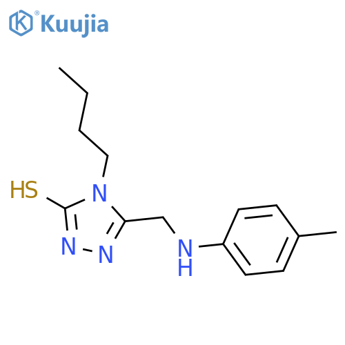 4-Butyl-5-(p-tolylamino-methyl)-4H-[1,2,4]triazole-3-thiol structure