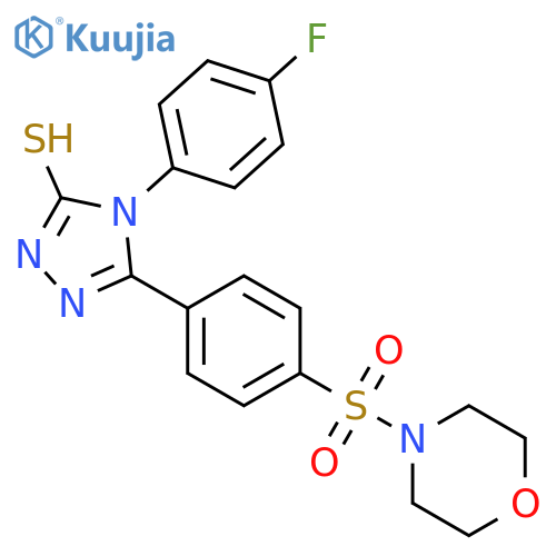 <br>4-(4-Fluoro-phenyl)-5-[4-(morpholine-4-sulfonyl)-phenyl]-4H-[1,2,4]triazole -3-thiol structure