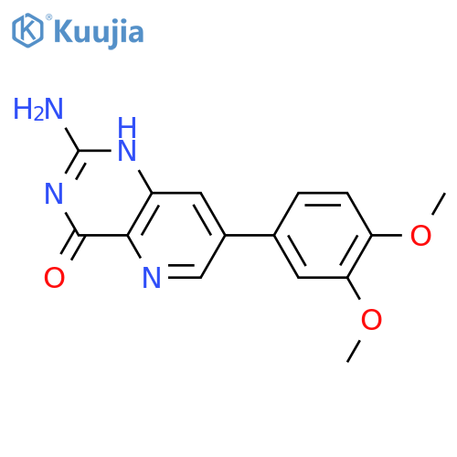 Pyrido[3,2-d]pyrimidin-4(1H)-one, 2-amino-7-(3,4-dimethoxyphenyl)- structure