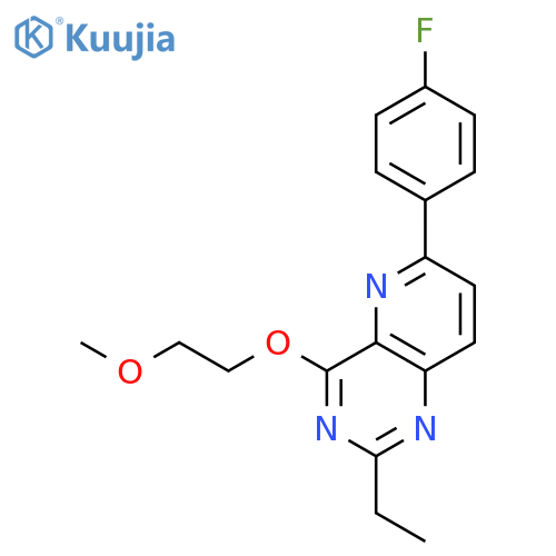 Pyrido[3,2-d]pyrimidine, 2-ethyl-6-(4-fluorophenyl)-4-(2-methoxyethoxy)- structure