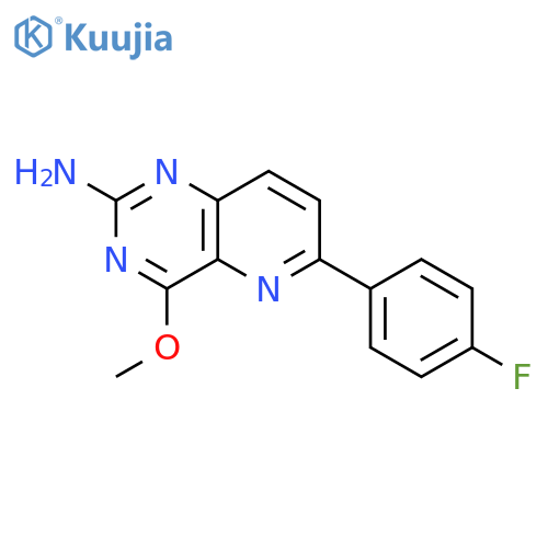 Pyrido[3,2-d]pyrimidin-2-amine, 6-(4-fluorophenyl)-4-methoxy- structure