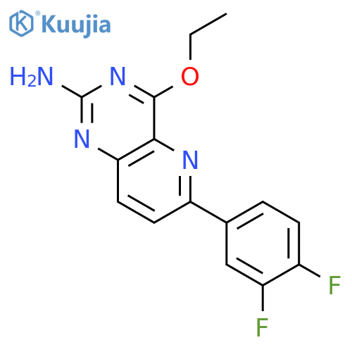 Pyrido[3,2-d]pyrimidin-2-amine, 6-(3,4-difluorophenyl)-4-ethoxy- structure