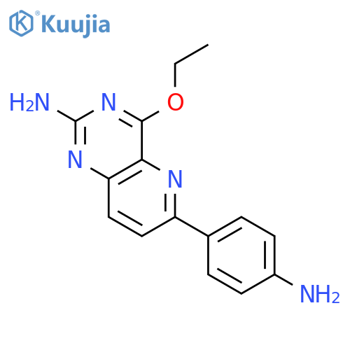 Pyrido[3,2-d]pyrimidin-2-amine, 6-(4-aminophenyl)-4-ethoxy- structure