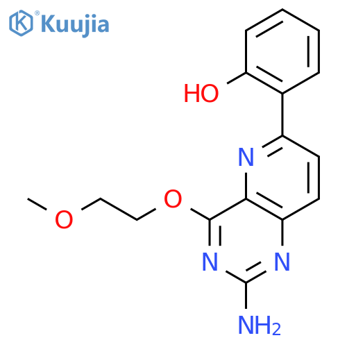 Phenol, 2-[2-amino-4-(2-methoxyethoxy)pyrido[3,2-d]pyrimidin-6-yl]- structure