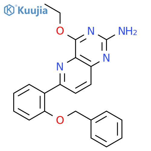 Pyrido[3,2-d]pyrimidin-2-amine, 4-ethoxy-6-[2-(phenylmethoxy)phenyl]- structure