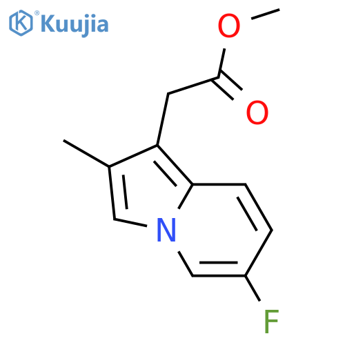 1-Indolizineacetic acid, 6-fluoro-2-methyl-, methyl ester structure