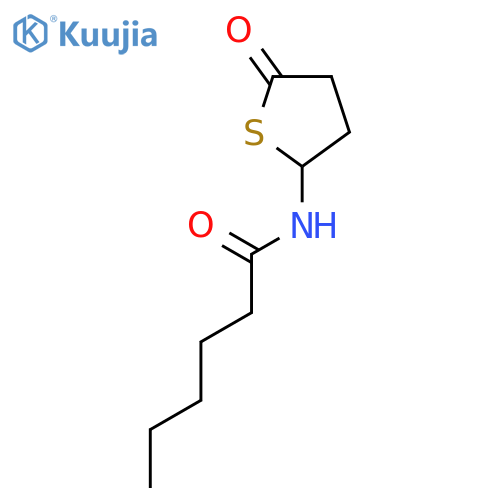 Hexanamide, N-(tetrahydro-5-oxo-2-thienyl)- structure