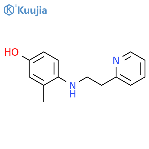 Phenol, 3-methyl-4-[[2-(2-pyridinyl)ethyl]amino]- structure
