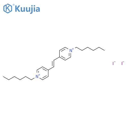 Pyridinium, 4,4'-(1,2-ethenediyl)bis[1-hexyl-, diiodide structure