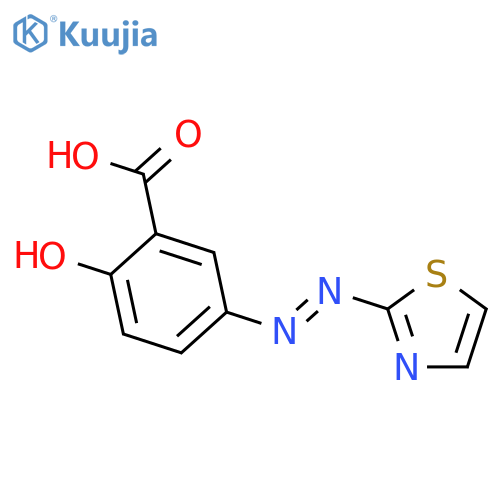 Benzoic acid, 2-hydroxy-5-(2-thiazolylazo)- structure