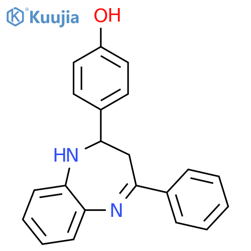 Phenol, 4-(2,3-dihydro-4-phenyl-1H-1,5-benzodiazepin-2-yl)- structure