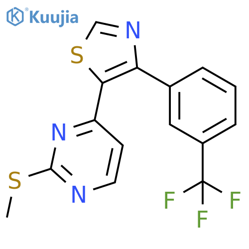 Pyrimidine, 2-(methylthio)-4-[4-[3-(trifluoromethyl)phenyl]-5-thiazolyl]- structure