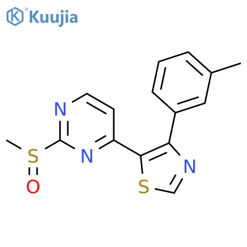 Pyrimidine, 4-[4-(3-methylphenyl)-5-thiazolyl]-2-(methylsulfinyl)- structure