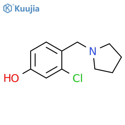 3-Chloro-4-(pyrrolidin-1-ylmethyl)phenol structure