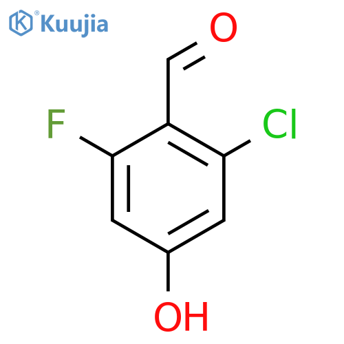 2-Chloro-6-fluoro-4-hydroxybenzaldehyde structure