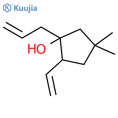 Cyclopentanol, 2-ethenyl-4,4-dimethyl-1-(2-propen-1-yl)- structure