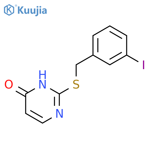 4(3H)-Pyrimidinone, 2-[[(3-iodophenyl)methyl]thio]- structure