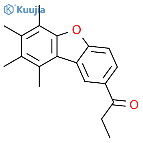 1-Propanone, 1-(6,7,8,9-tetramethyl-2-dibenzofuranyl)- structure