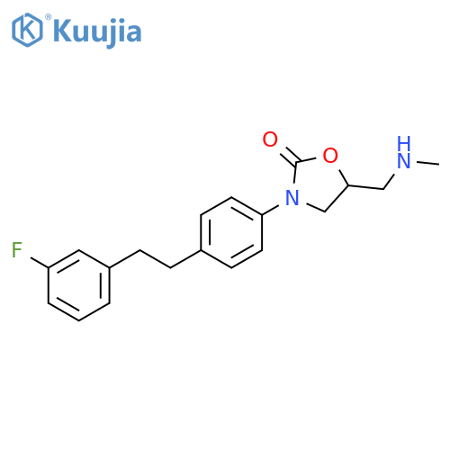 2-Oxazolidinone,3-[4-[2-(3-fluorophenyl)ethyl]phenyl]-5-[(methylamino)methyl]- structure