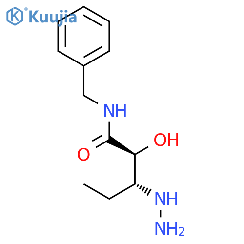 D-threo-Pentonamide, 3,4,5-trideoxy-3-hydrazinyl-N-(phenylmethyl)- structure
