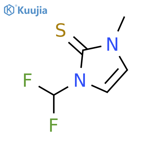 2H-Imidazole-2-thione, 1-(difluoromethyl)-1,3-dihydro-3-methyl- structure