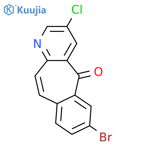 7-Bromo-3-chloro-5H-benzo4,5cyclohepta-1,2-bpyridin-5-one structure