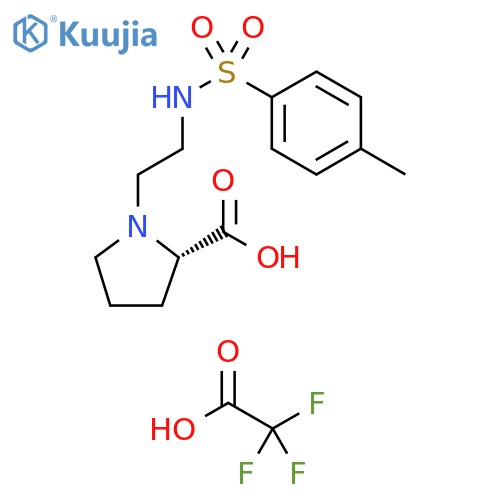 L-Proline, 1-[2-[[(4-methylphenyl)sulfonyl]amino]ethyl]-,2,2,2-trifluoroacetate (1:1) structure
