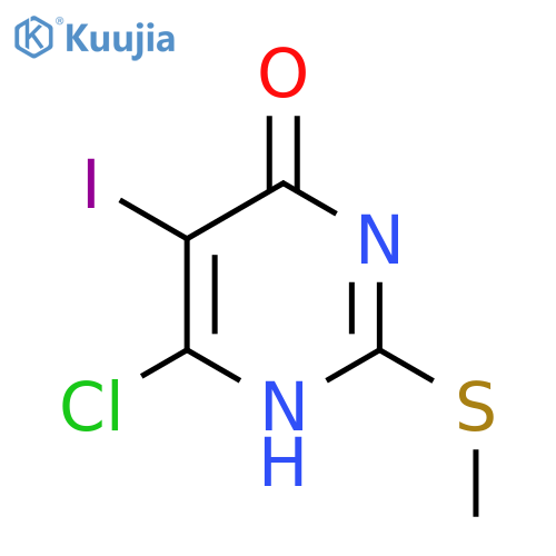 4(1H)-Pyrimidinone, 6-chloro-5-iodo-2-(methylthio)- structure