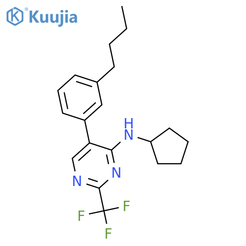4-Pyrimidinamine, 5-(3-butylphenyl)-N-cyclopentyl-2-(trifluoromethyl)- structure