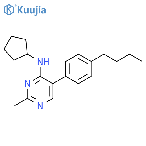 4-Pyrimidinamine, 5-(4-butylphenyl)-N-cyclopentyl-2-methyl- structure