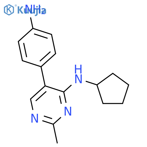 4-Pyrimidinamine, 5-(4-aminophenyl)-N-cyclopentyl-2-methyl- structure