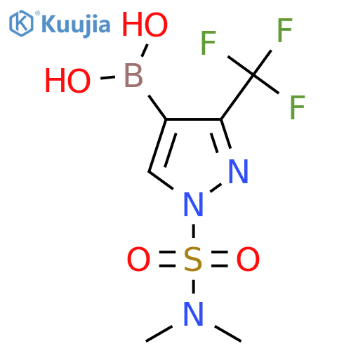 [1-(dimethylsulfamoyl)-3-(trifluoromethyl)-1H-pyrazol-4-yl]boronic acid structure