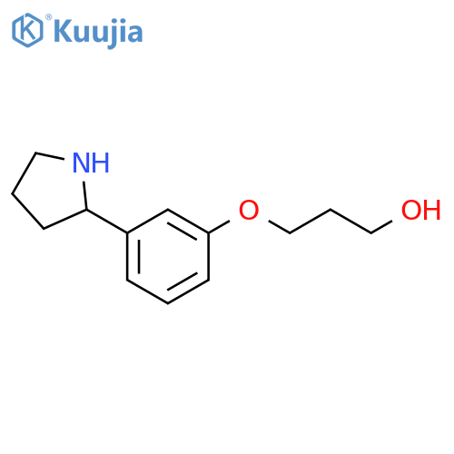 1-Propanol, 3-[3-(2-pyrrolidinyl)phenoxy]- structure