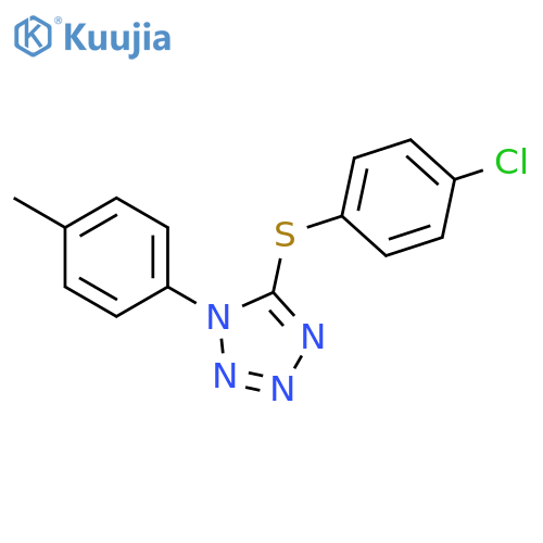 1H-Tetrazole, 5-[(4-chlorophenyl)thio]-1-(4-methylphenyl)- structure