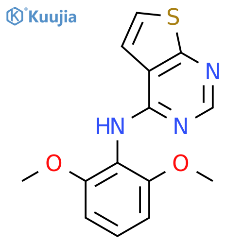 Thieno[2,3-d]pyrimidin-4-amine, N-(2,6-dimethoxyphenyl)- structure