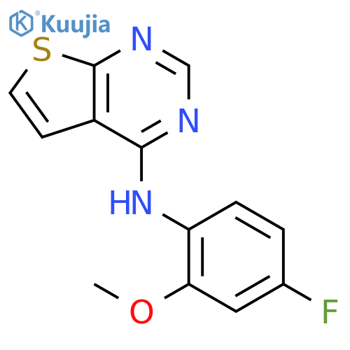 Thieno[2,3-d]pyrimidin-4-amine, N-(4-fluoro-2-methoxyphenyl)- structure