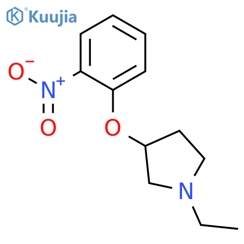 Pyrrolidine, 1-ethyl-3-(2-nitrophenoxy)- structure