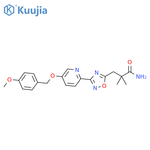3-[5-[(4-Methoxyphenyl)methoxy]-2-pyridinyl]-α,α-dimethyl-1,2,4-oxadiazole-5-propanamide structure