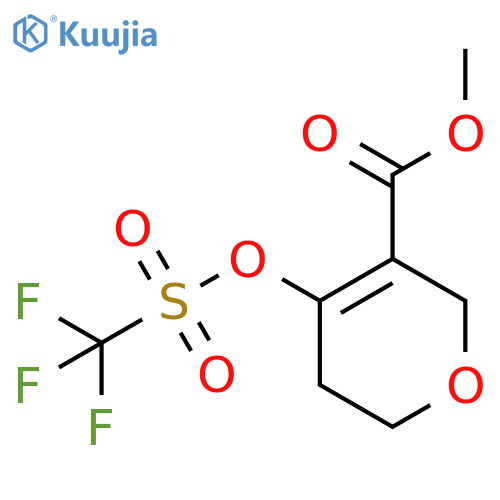 2H-Pyran-3-carboxylic acid, 5,6-dihydro-4-[[(trifluoromethyl)sulfonyl]oxy]-, methyl ester structure