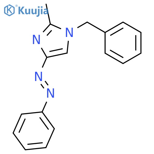 1H-Imidazole, 2-methyl-4-(2-phenyldiazenyl)-1-(phenylmethyl)- structure