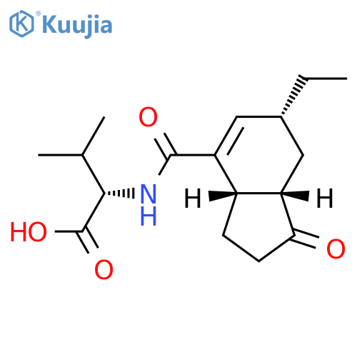 N-[[(3aS)-6α-Ethyl-2,3,3aβ,6,7,7aβ-hexahydro-1-oxo-1H-indene-4-yl]carbonyl]-L-valine structure