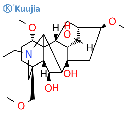 20-ethyl-1,16-dimethoxy-4-(methoxymethyl)aconitane-6,8,13,14-tetrol structure