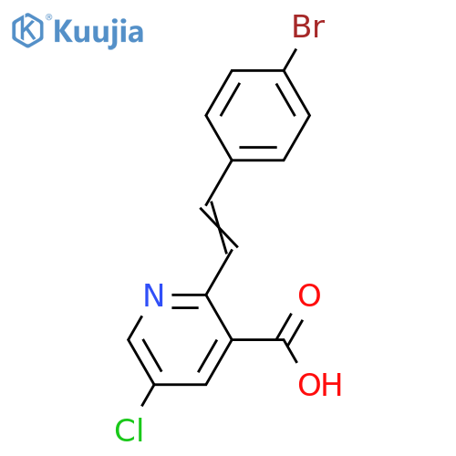 2-[(e)-2-(4-bromophenyl)ethenyl]-5-chloropyridine-3-carboxylic Acid structure