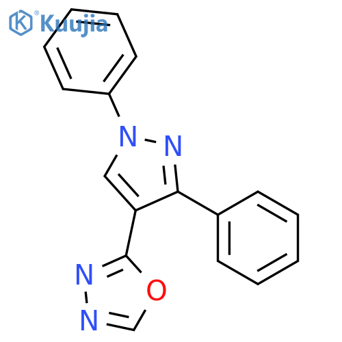 1,3,4-Oxadiazole, 2-(1,3-diphenyl-1H-pyrazol-4-yl)- structure