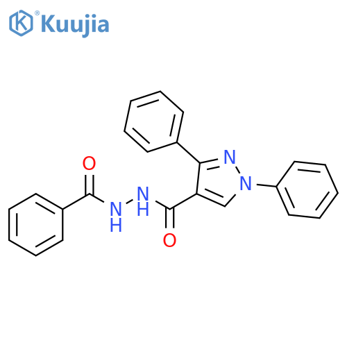 1H-Pyrazole-4-carboxylic acid, 1,3-diphenyl-, 2-benzoylhydrazide structure