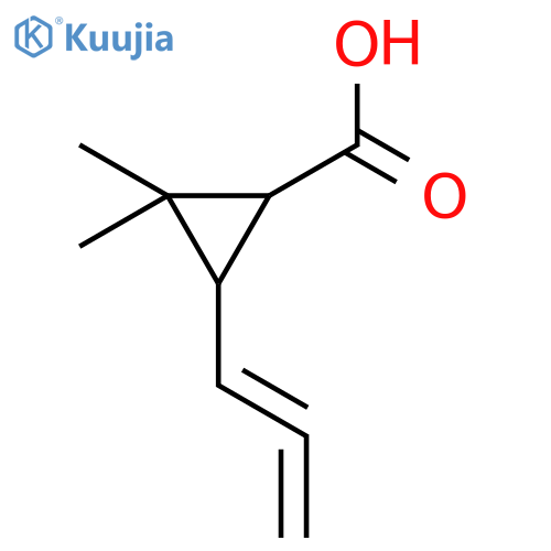 Cyclopropanecarboxylic acid, 2,2-dimethyl-3-(1,2-propadienyl)-, (1R-trans)- (9CI) structure
