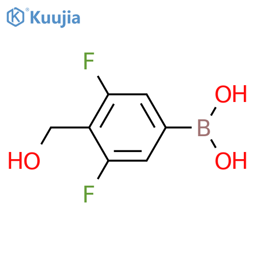 3,5-Difluoro-4-(hydroxymethyl)phenylboronic acid structure